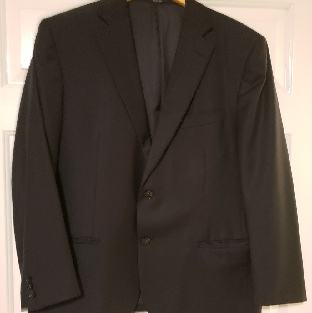 Ermenegildo Zenga Navy Blazer/ Suit Jacket 54R